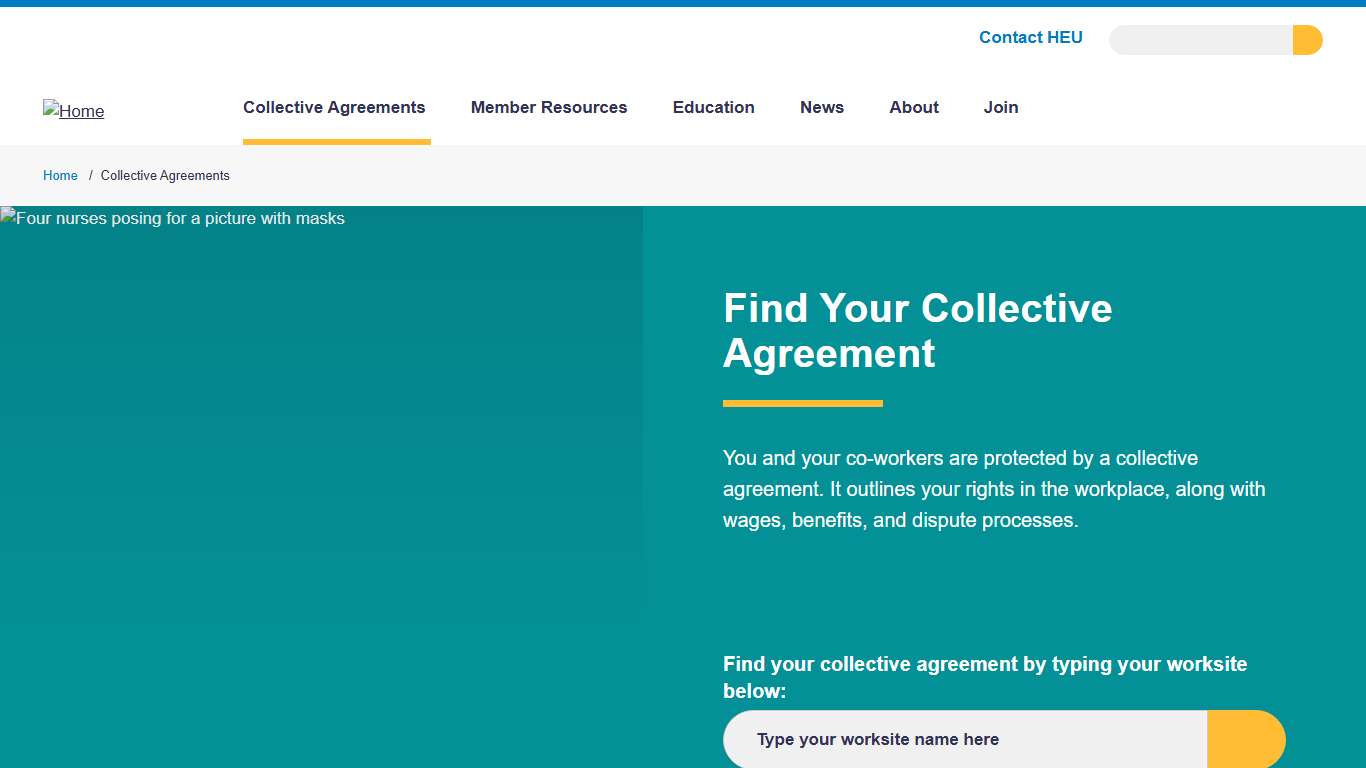 Collective Agreements Hospital Employees' Union