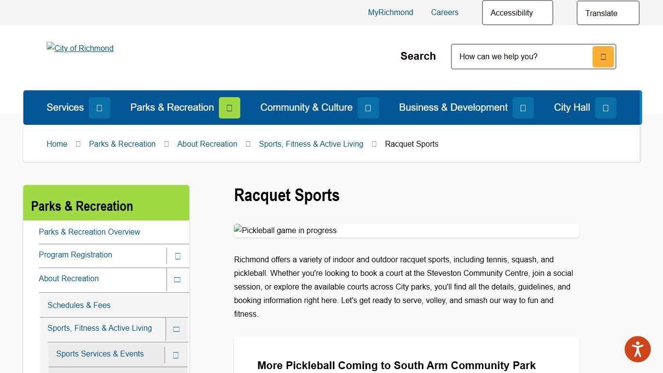 Richmond Racquet Sports - City of Richmond, BC